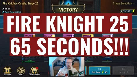 Fire Knight 25 Speed run Raid Shadow Legends. . Fire knight 25 team